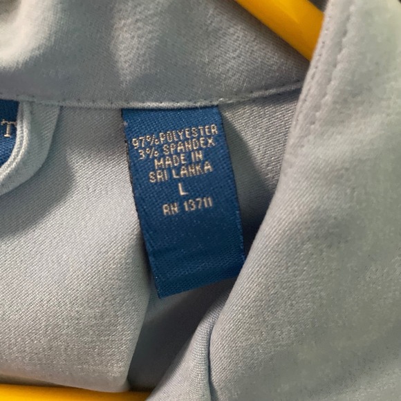 Karen Scott Sport Women's Blue Button Down Long Sleeve‎ Shirt L - Picture 2 of 7